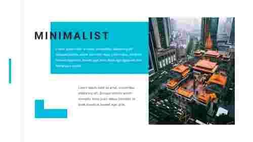 minimalist ppt template slide